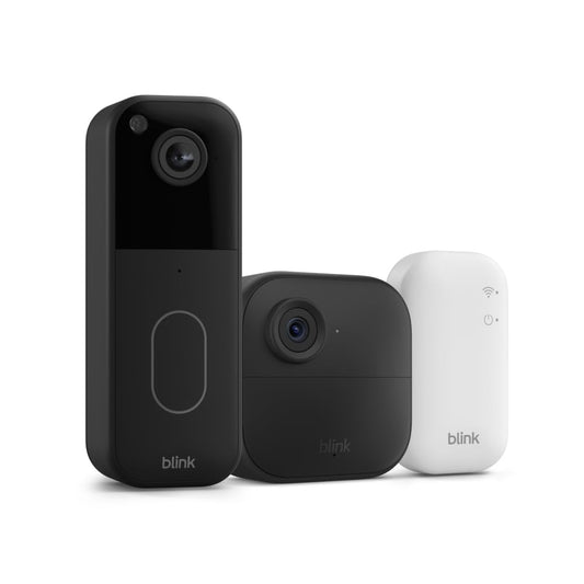 All-new Blink Video Doorbell + Outdoor 4 – Wireless smart security cameras, head-to-toe HD view, two-year battery life. Sync Module Core included – 1 camera system + Video Doorbell