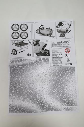 Bayer: 4-in-1 Toy Baby Doll Pram Stroller Cosy Set - Dolls Up to 18" (Pink/Grey) | Baby Dolls | Pretend | Dress up | Accessory