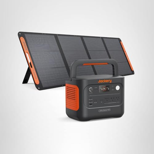 Jackery Explorer 1000 v2 Portable Power Station,1070Wh LiFePO4 Battery,1500W AC/100W USB-C Output, 1 Hr Fast Charge, Solar Generator for Camping,Emergency, RV, Off-Grid Living(Solar Panel Optional)