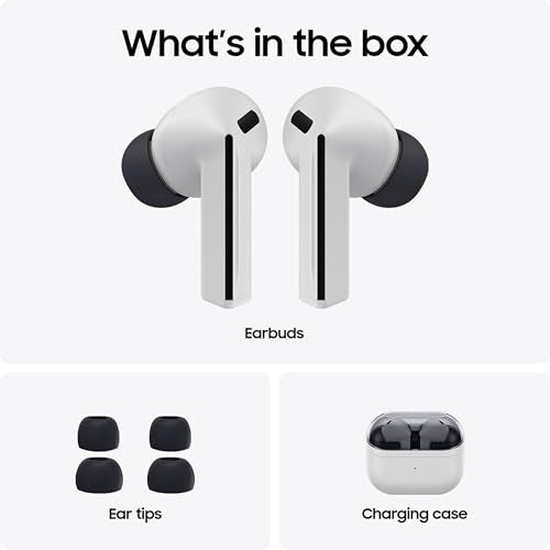 Samsung Galaxy Buds 3 Pro AI True Wireless Bluetooth Earbuds, Noise Cancelling, Sound Optimization, Redesigned Comfort Fit, Silver [US Version, Amazon Exclusive, 2Yr Warranty]