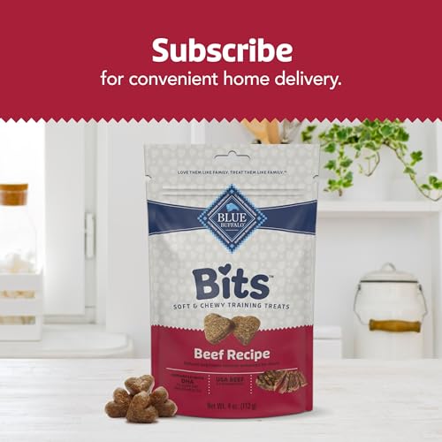Blue Buffalo Bits Soft Dog Treats for Training, Made With Natural Ingredients & Enhanced with DHA, Chicken Recipe, 19-oz Bag