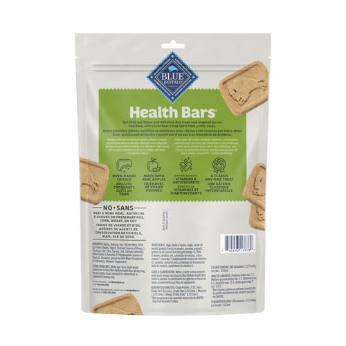 Blue Buffalo Health Bars Crunchy Dog Biscuits, Oven-Baked With Natural Ingredients, Pumpkin & Cinnamon, 16-oz Bag