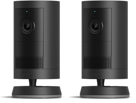 Introducing Ring Outdoor Cam Plus, Battery — Wide-Angle 2K Video with Ring Vision, Low-Light Sight for full-color night vision, Mount-Anywhere Versatility, White