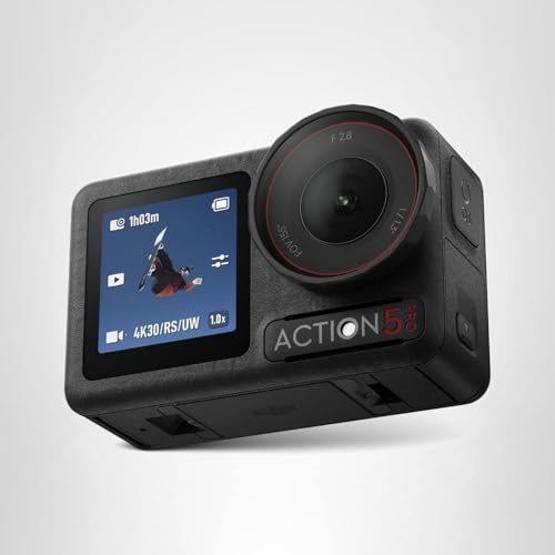 DJI Osmo Action 5 Pro Adventure Combo, Action Camera 4K with 1/1.3" Sensor, 12h Extended Battery Life with 3 Batteries, Stabilization, Dual OLED Touchscreens, Mini Action Camera for Travel, Vlog