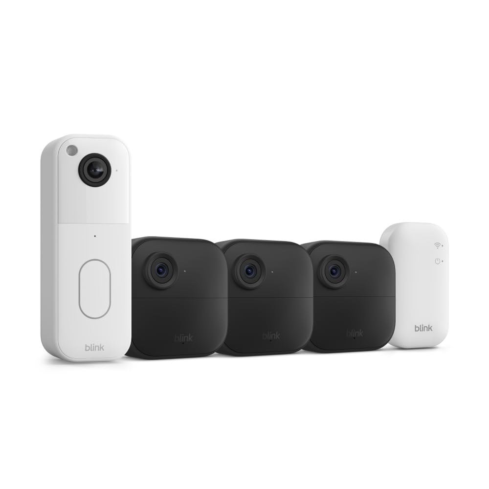 All-new Blink Video Doorbell + Outdoor 4 – Wireless smart security cameras, head-to-toe HD view, two-year battery life. Sync Module Core included – 1 camera system + Video Doorbell