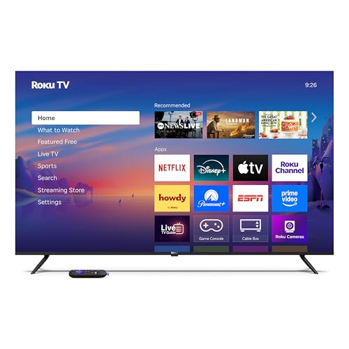 Roku Smart TV 2025 – 50-Inch Select Series, 4K HDR TV – RokuTV with Enhanced Voice Remote – Flat Screen LED Television with Wi-Fi for Streaming Live Local News, Sports, Family Entertainment