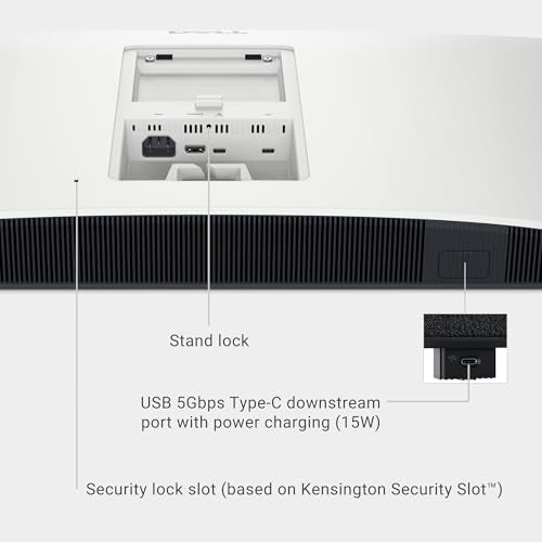 Dell 27 Plus 4K USB-C Monitor - S2725QC - 27-inch 4K (3840 x 2160) 120Hz 16:9 Display, AMD FreeSync Premium, sRGB 99%, Integrated Speakers, 1500:1 Contrast Ratio, Comfortview Plus - Ash White