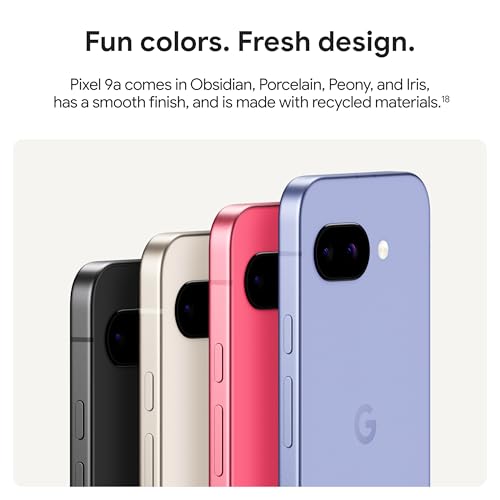 Google Pixel 9a with Gemini - Unlocked Android Smartphone with Incredible Camera and AI Photo Editing, All-Day Battery, and Powerful Security - Obsidian - 128 GB