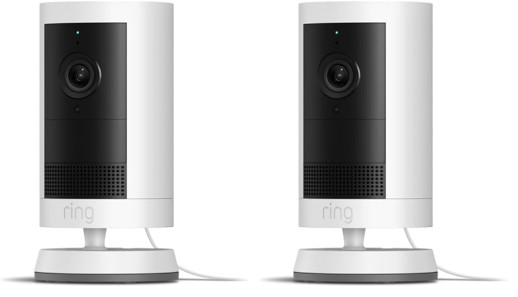 Introducing Ring Outdoor Cam Plus, Battery — Wide-Angle 2K Video with Ring Vision, Low-Light Sight for full-color night vision, Mount-Anywhere Versatility, White