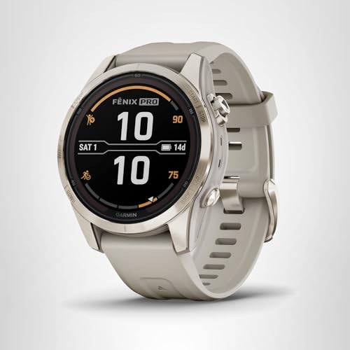 Garmin fēnix 7 Pro Sapphire Solar, Multisport GPS Smartwatch, Built-in Flashlight, Solar Charging Capability, Black