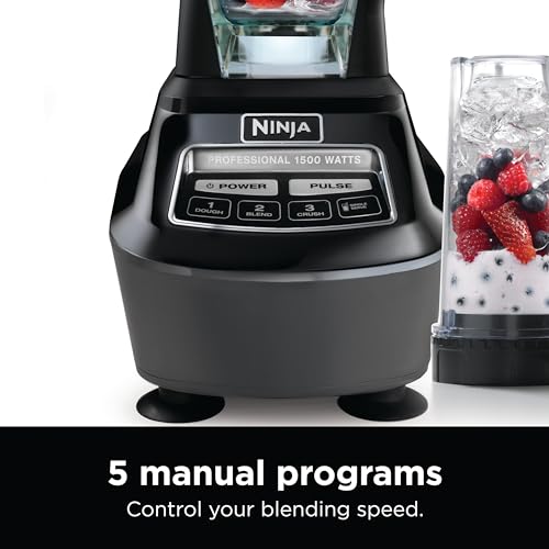 Ninja Mega Kitchen System, 1500W, 72 oz. Full-Size Blender & 8-Cup Food Processor with (2) 16 oz. To-Go Cups, Total Crushing Technology - Smoothies, Ice Crushing, Purees, Dough & More, Black, BL770