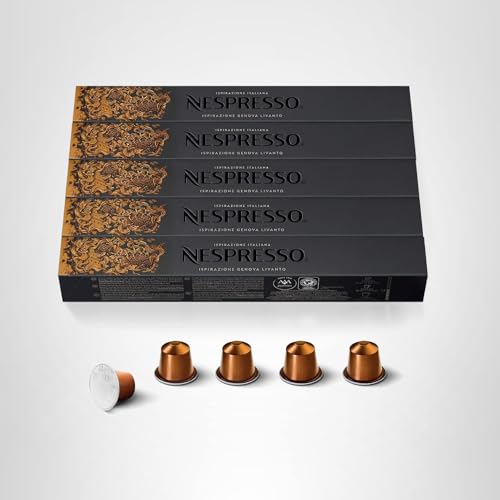 Nespresso Capsules Original Line, Ispirazione Variety Pack, Medium & Dark Roast Espresso Coffee, 50 Count Coffee Pods