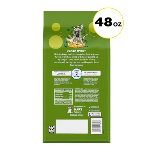 Temptations MixUps Catnip Fever Flavor Crunchy and Soft Cat Treats, 16 oz. Tub