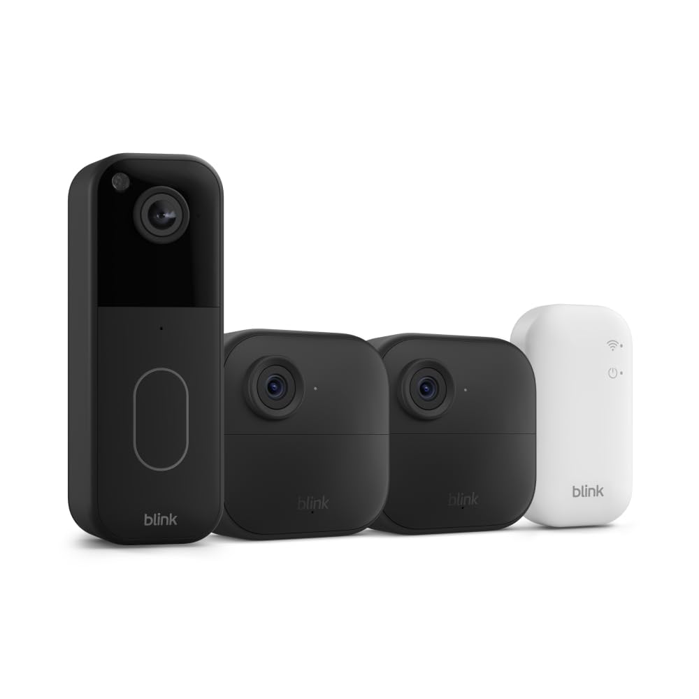 All-new Blink Video Doorbell + Outdoor 4 – Wireless smart security cameras, head-to-toe HD view, two-year battery life. Sync Module Core included – 1 camera system + Video Doorbell