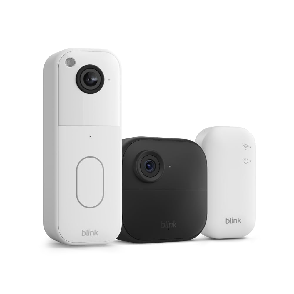 All-new Blink Video Doorbell + Outdoor 4 – Wireless smart security cameras, head-to-toe HD view, two-year battery life. Sync Module Core included – 1 camera system + Video Doorbell