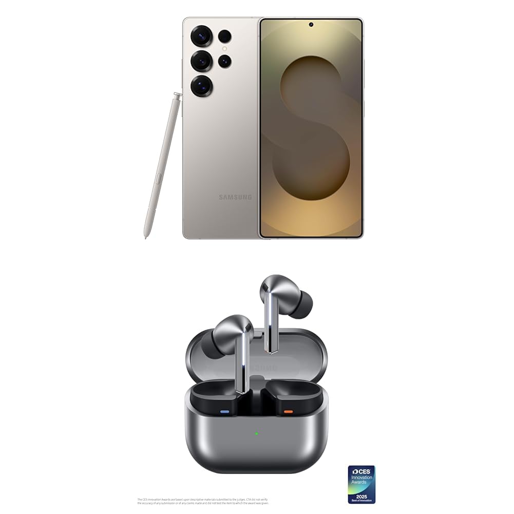 SAMSUNG Galaxy S25 Ultra, 256GB Smartphone, Unlocked Android, AI Night Mode Camera, Snapdragon 8 Elite Fast Processor, 5000mAh Battery, Built-in S Pen, 2025, US 1 Yr Warranty, Titanium Silverblue