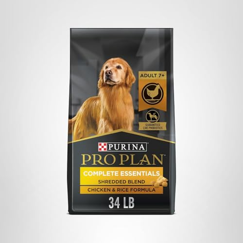 Purina Pro Plan Complete Essentials Shredded Blend Chicken and Rice Dog Food Dry Formula with Probiotics for Dogs - 35 lb. Bag