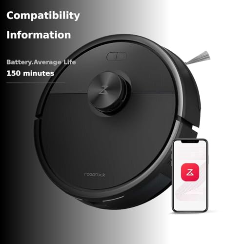 roborock Q7 M5+ Robot Vacuum and Mop, Upgraded from Q5 Max+, Up to 7-9 Weeks Self-Empty, 10000Pa Suction, Dual Anti-Tangle System for Pet Hair & Carpet, PreciSense LiDAR Navigation, App Control, Black