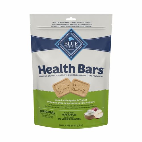 Blue Buffalo Health Bars Crunchy Dog Biscuits, Oven-Baked With Natural Ingredients, Pumpkin & Cinnamon, 16-oz Bag