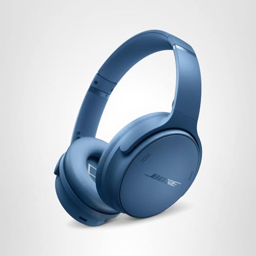 Bose QuietComfort Headphones - Wireless Bluetooth Headphones, Active Over Ear Noise Cancelling and Mic, USB-C Charging, Deep Bass, Up to 24 Hours of Playtime, Twilight Blue - Limited Edition Color