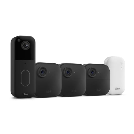 All-new Blink Video Doorbell + Outdoor 4 – Wireless smart security cameras, head-to-toe HD view, two-year battery life. Sync Module Core included – 1 camera system + Video Doorbell