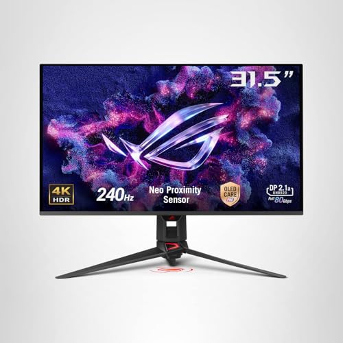 ASUS ROG Strix 27” 1440P OLED Gaming Monitor (XG27AQDMG) - QHD, Glossy OLED, 240Hz, 0.03ms, Custom Heatsink, Anti-flicker,Uniform Brightness, G-SYNC Compatible, 99% DCI-P3, DisplayWidget, 3yr warranty