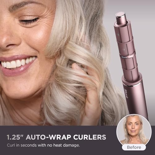 Shark HD430 FlexStyle Air Styling & Drying System, Powerful Hair Dryer Brush & Multi-Styler with Auto-Wrap Curlers, Paddle Brush, Oval Brush, Concentrator Attachment, Stone