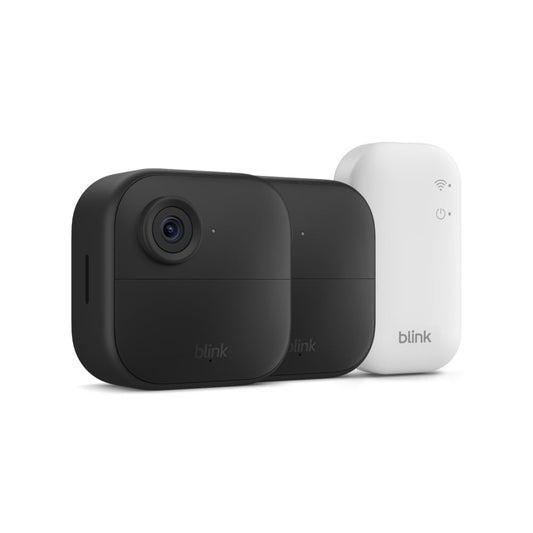 Blink Outdoor 4 – Wireless smart security camera, two-year battery life, 1080p HD day and infrared night live view, two-way talk. Sync Module Core included – 5 camera system