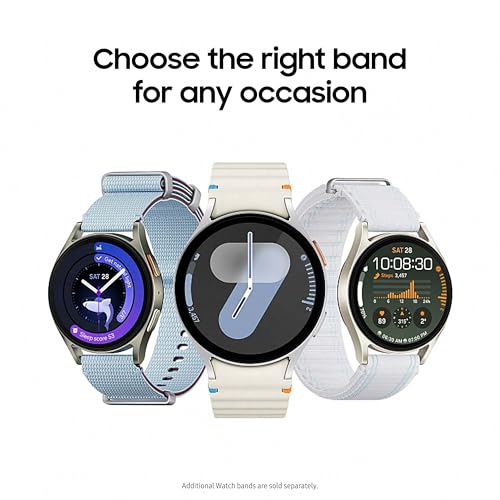 SAMSUNG Galaxy Watch 7 40mm Bluetooth AI Smartwatch w/Energy Score, Wellness Tips, Heart Rate Tracking, Sleep Monitor, Fitness Tracker, 2024, Cream [US Version, 1Yr Manufacturer Warranty]