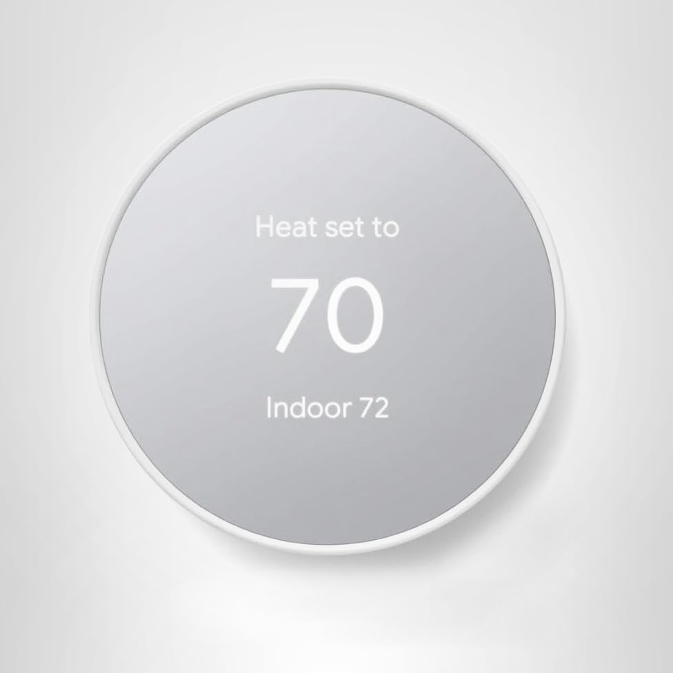Google Nest Thermostat - Smart Thermostat for Home - Programmable Wifi Thermostat - Snow