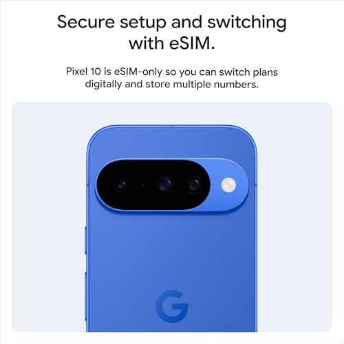 Google Pixel 10 - Unlocked Android Smartphone - Gemini AI Assistant - Advanced Triple Rear Camera, Fast-Charging 24+ Hour Battery, and 6.3" Actua Display - Obsidian - 128 GB (2025 Model)