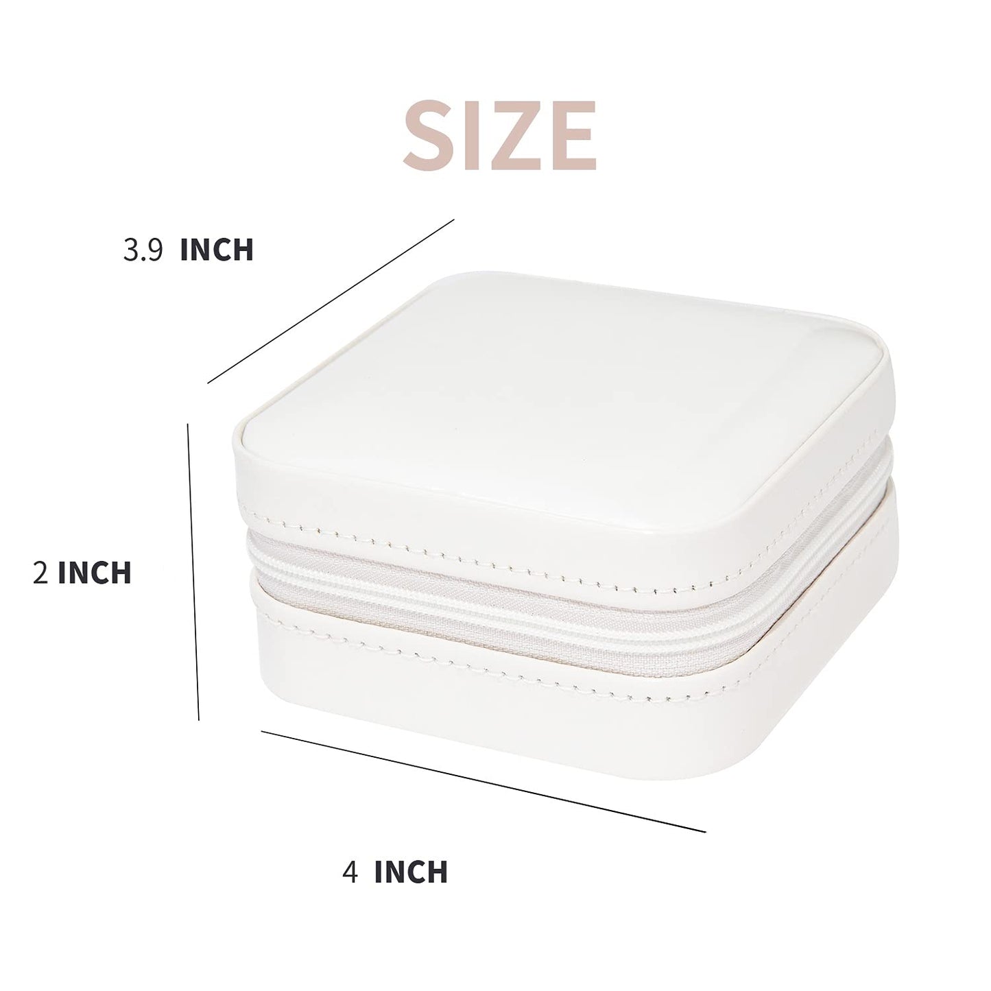 KElofoN Travel jewelry case Travel jewelry box Travel Jewelry Organizer Small box Gift for Girls Women with Mirror(Green)