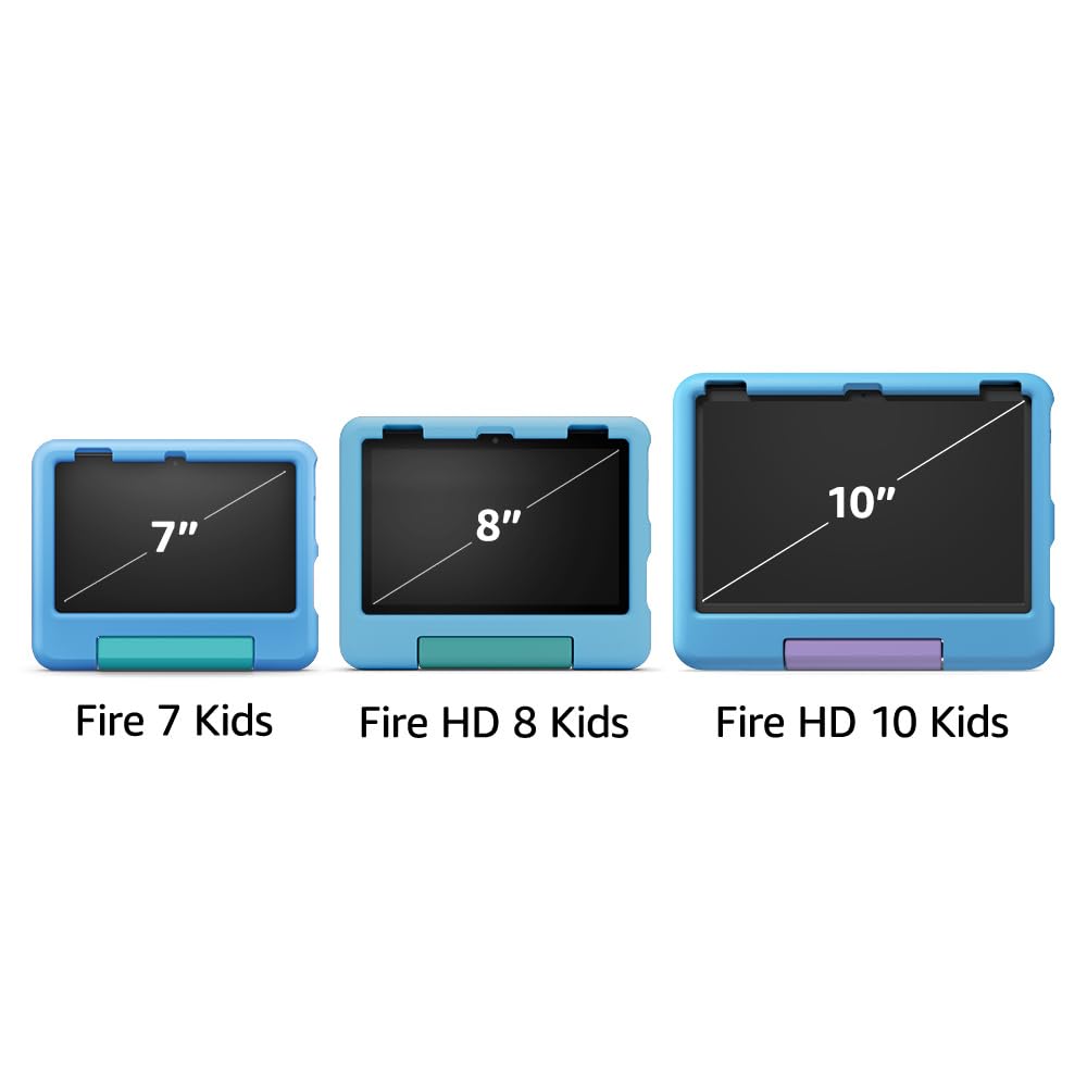 Amazon Fire 7 Kids tablet (newest model) ages 3-7. Top-selling 7" kids tablet on Amazon. Includes 6 months of ad-free and exclusive content, easy parental controls, 10-hr battery, 16 GB, Purple