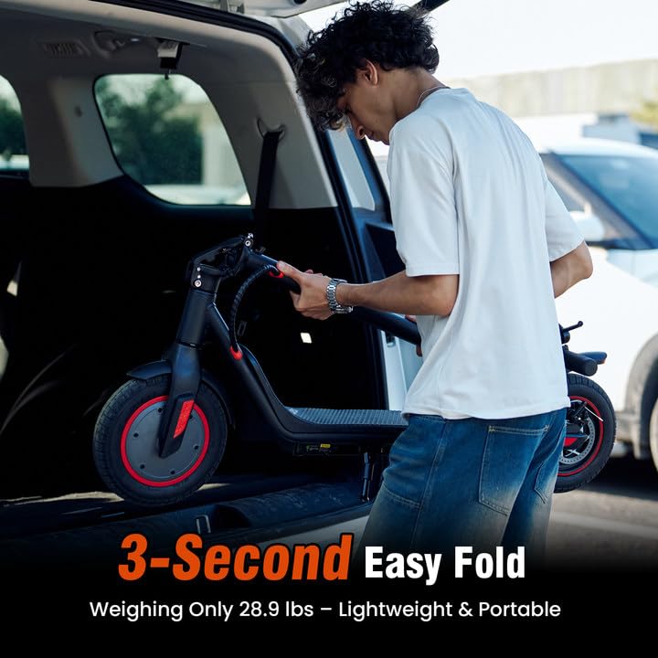 iScooter Electric Scooter Adults & Big Kids, 500/650 Peak Power, Up to 15/18/25 Miles Range, 19/22/25 MPH Top Speed, Cruise Control, Dual Braking System, Foldable E Scooter for Commuting & Campus Use