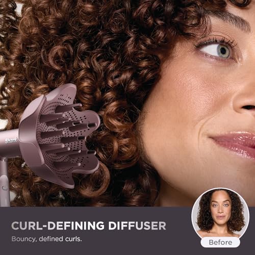 Shark HD430 FlexStyle Air Styling & Drying System, Powerful Hair Dryer Brush & Multi-Styler with Auto-Wrap Curlers, Paddle Brush, Oval Brush, Concentrator Attachment, Stone