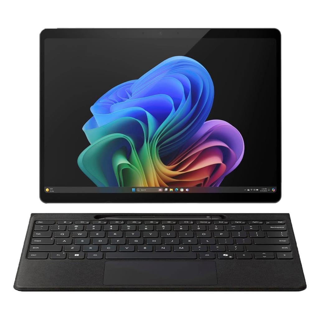 Microsoft Surface Pro 2-in-1 Laptop/Tablet (2024), 13" OLED Touchscreen Display, 16GB RAM, 512GB Storage | Windows 11 Copilot+ PC, Snapdragon X Elite (12 Core), Platinum