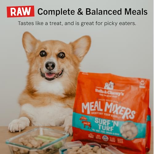Stella & Chewy's Freeze-Dried Raw Chicken Meal Mixers- Dog Food Topper and Mixer - Made with 95% Cage-Free Chicken, Organs & Bone - Perfect for Picky Eaters - Grain-Free - 3.5oz