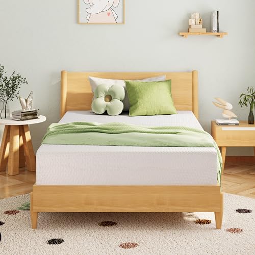 EGOHOME Full Size Memory Foam Mattress, 8 Inch Bed Mattress in A Box with Cooling Green Tea Gel, Pressure Relief with Medium Firm Support, CertiPUR-US Certified, 75''L x 54''W, ‎37.3 pounds White