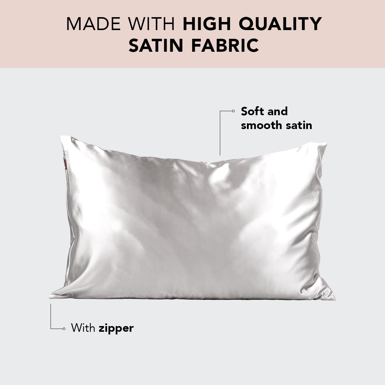Kitsch Satin Pillowcase, Softer Than Silk Pillow Cases Queen, Cooling Pillow Covers, Satin Pillowcase w/Zipper for Hair, Skin & Quality Sleep, Wrinkle-Free & Smooth, Queen Size 19"x26", Cherry Print