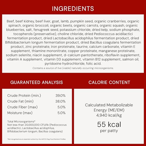 Stella & Chewy's Freeze-Dried Raw Dinner Patties - Dandy Lamb Recipe - High Protein Grain-Free Puppy & Dog Food - Perfect For Picky Eaters - 5.5 oz