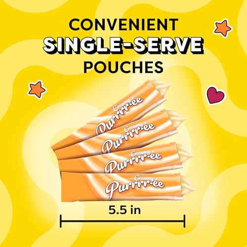 Temptations Creamy Puree Variety Pack of Squeezable Cat Treats, 0.42 oz. Tubes, 24 Count