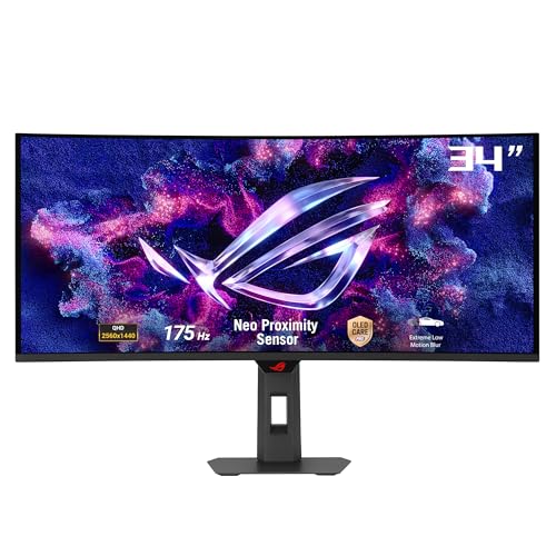 ASUS ROG Swift 32” 4K OLED Gaming Monitor (PG32UCDM) - UHD (3840 x 2160), QD-OLED, 240Hz, 0.03ms, G-SYNC Compatible, Custom Heatsink, Graphene Film, 99% DCI-P3, True 10-bit, 90W USB-C