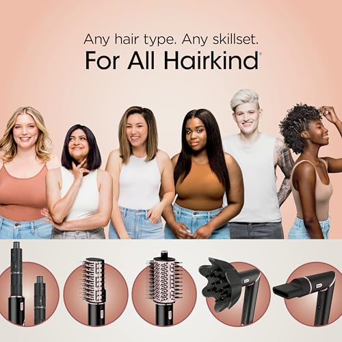 Shark FlexStyle Air Styling & Drying System, Powerful Hair Dryer Brush & Multi-Styler with Auto-Wrap Curlers, Diffuser, Paddle Brush, Round Brush, Concentrator Attachment, Black Cherry, HD457CR