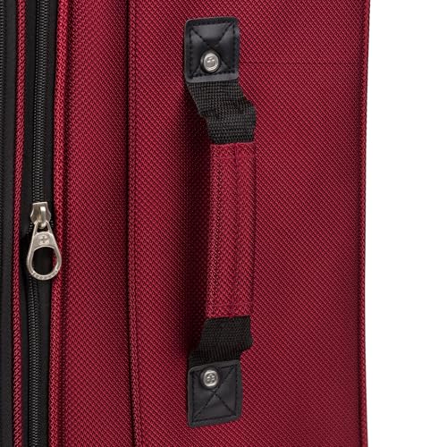 SwissGear Sion Softside Expandable Luggage – Medium Checked Suitcase with 360 Degree Wheels & Retractable Handle – 25 Inch, Perfect for 1-7 Night Trips – Blue