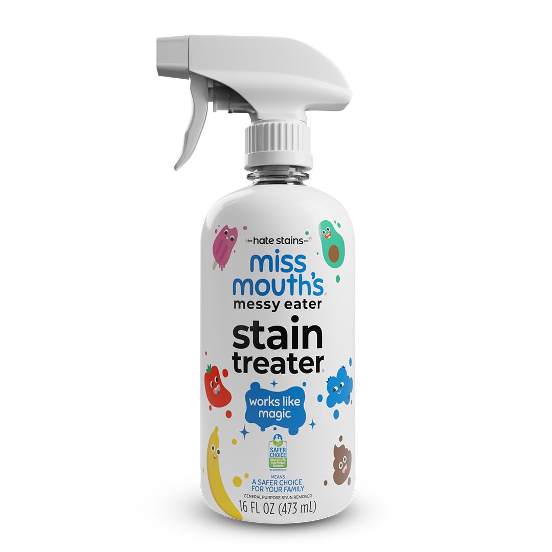 Miss Mouth's Messy Eater Stain Treater - 32oz Refill - Newborn & Baby Essentials - No Dry Cleaning Food, Grease, Coffee Off Laundry, Underwear, Fabric