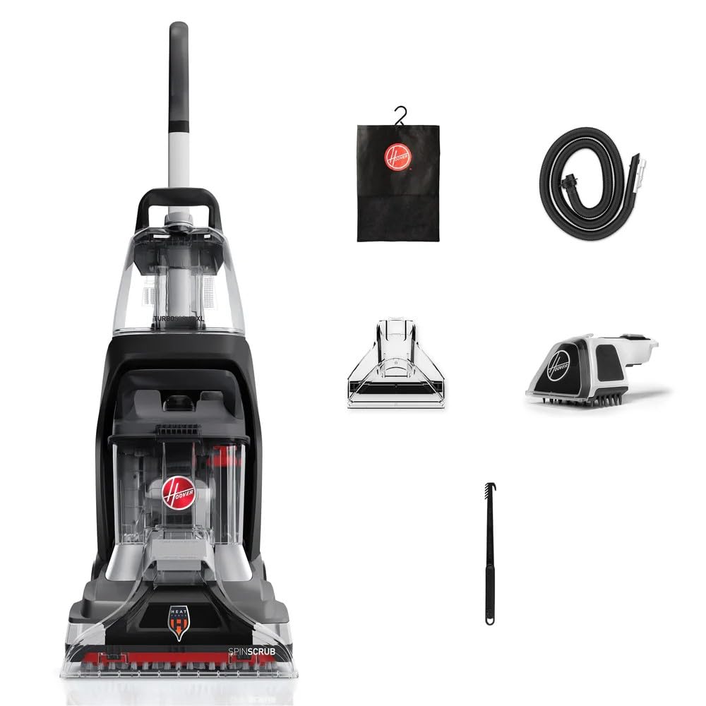 Hoover PowerScrub Deluxe Carpet Cleaner Machine for Carpet and Upholstery, Deep Cleaning Carpet Shampooer Machine with Multi-Purpose Tools, Pair Carpet Cleaner Solution