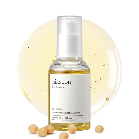 mixsoon Bean Essence-Exfoliating, Hydrating, Fermented Bean Extract, Gentle Formula for Smooth Skin 30ml / 1.01 fl.oz. Korean Glass Skin Care