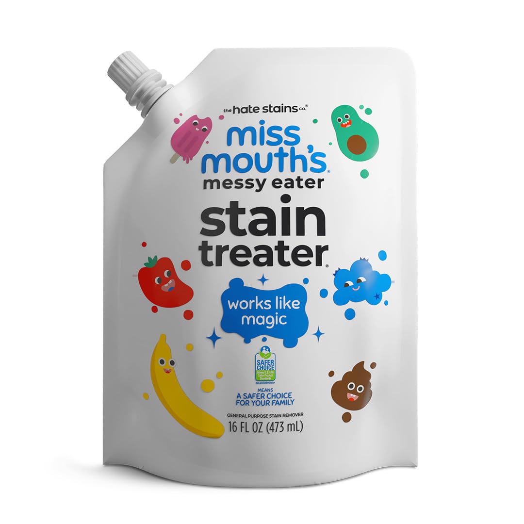 Miss Mouth's Messy Eater Stain Treater - 32oz Refill - Newborn & Baby Essentials - No Dry Cleaning Food, Grease, Coffee Off Laundry, Underwear, Fabric