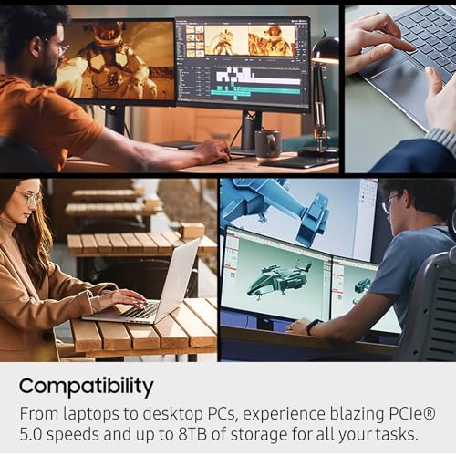 Samsung SSD 9100 PRO 4TB, PCIe 5.0x4 M.2 2280, Seq. Read Speeds Up to 14,800MB/s, Best for AI Computing, Gaming, and Heavy Duty Workstations (MZ VAP4T0B/AM)