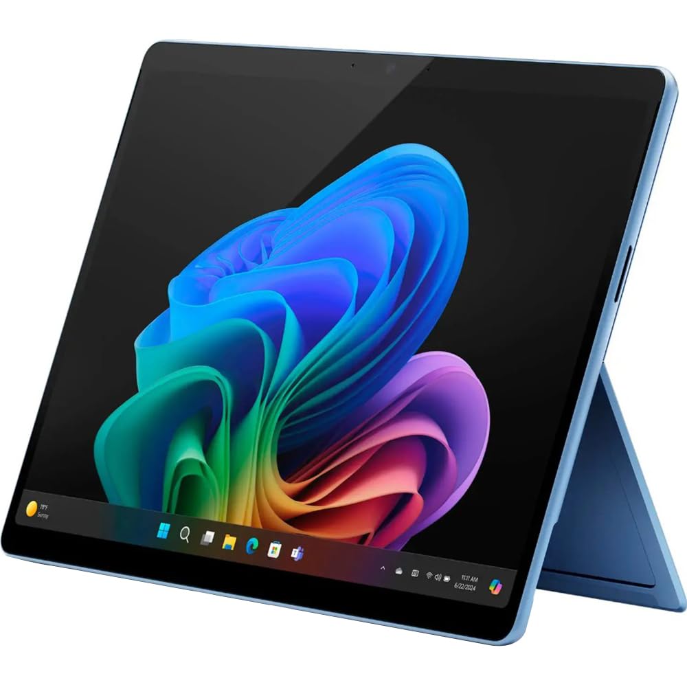 Microsoft Surface Pro 2-in-1 Laptop/Tablet (2024), 13" OLED Touchscreen Display, 16GB RAM, 512GB Storage | Windows 11 Copilot+ PC, Snapdragon X Elite (12 Core), Platinum